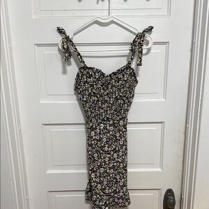 No Boundaries Black and White Ruffled Mini Sundress